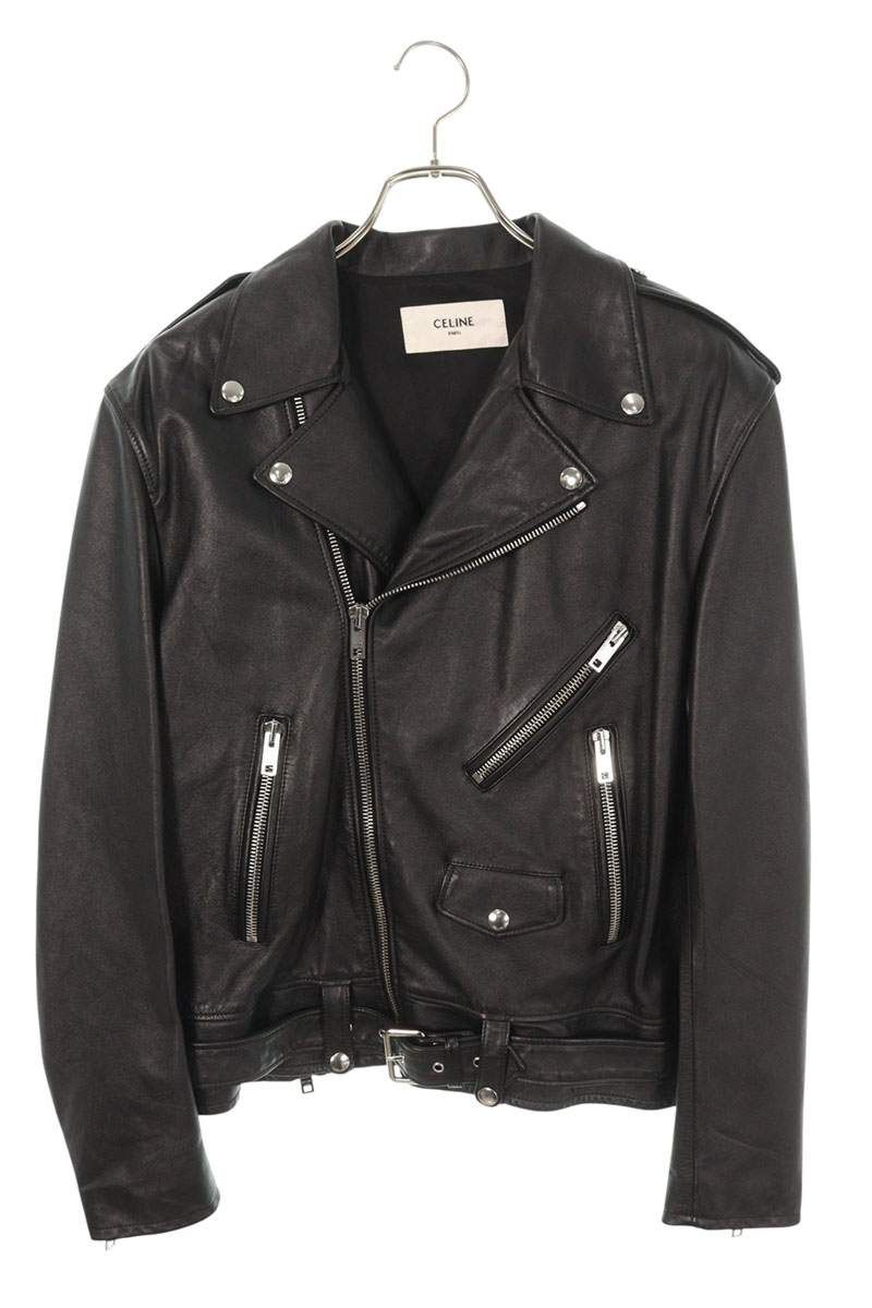 セリーヌ クラシックバイカー/2E158599E ダブルライダースレザー