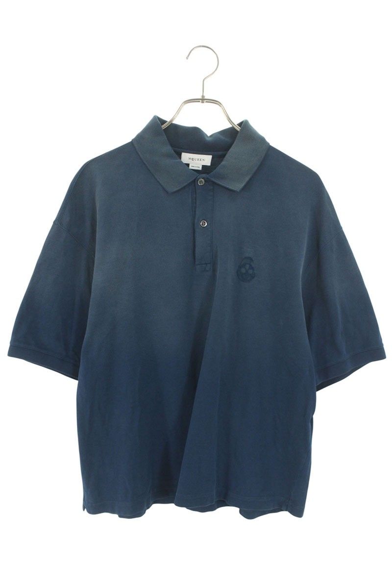 アレキサンダーマックイーン スカルワッペン半袖ポロシャツ メンズ S