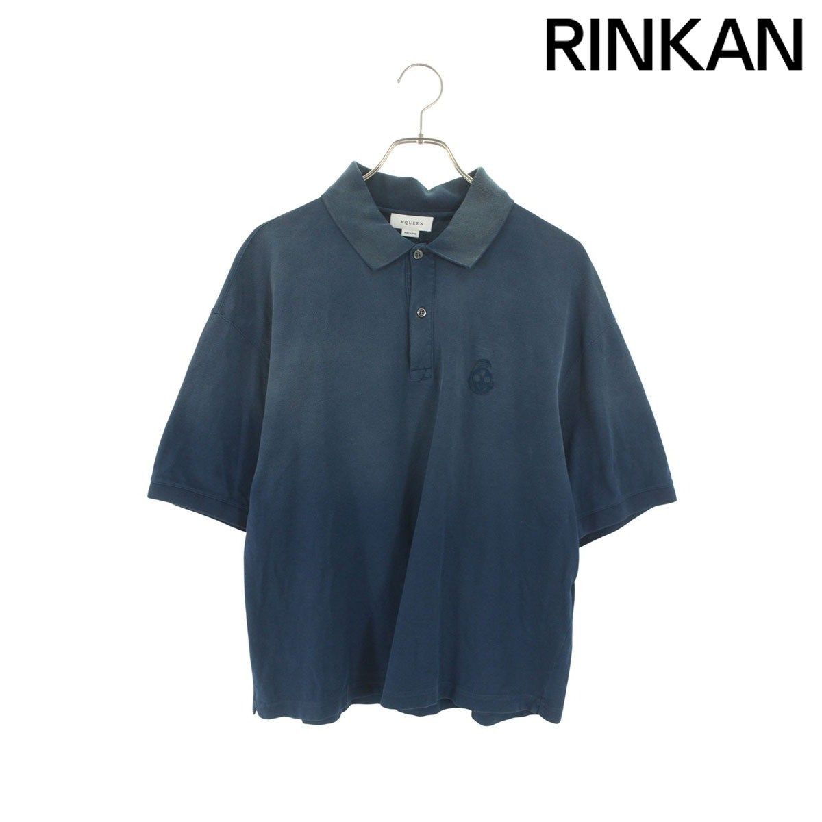 アレキサンダーマックイーン スカルワッペン半袖ポロシャツ メンズ S