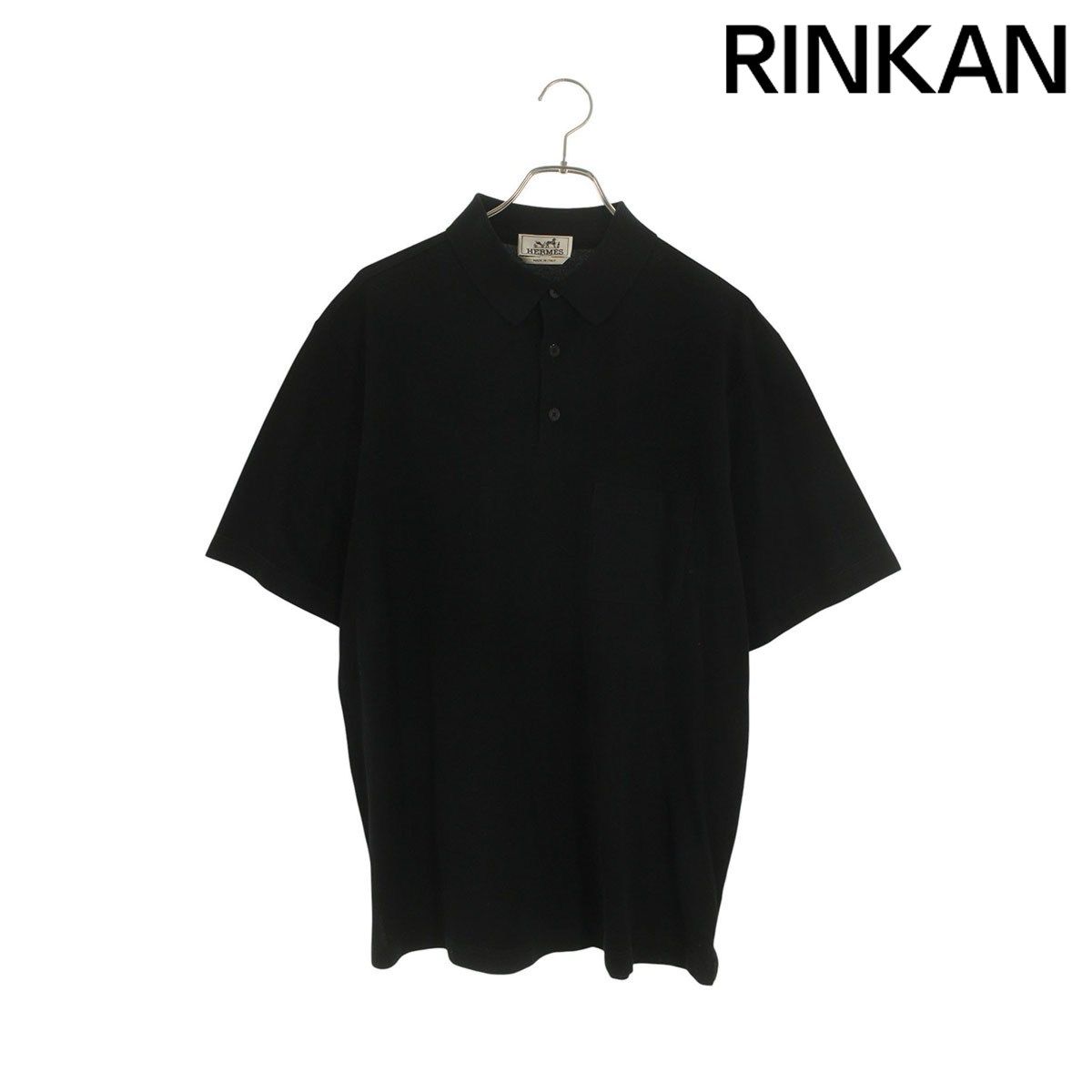 エルメス H刺繍コットン半袖ポロシャツ メンズ XL