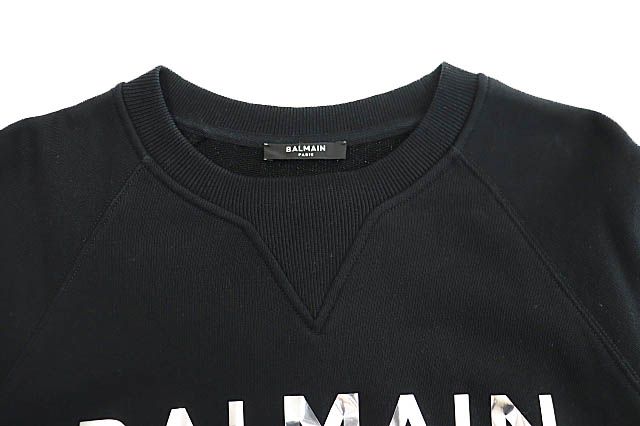 バルマン BALMAIN 23AW Metallic Flock Logo Sweatshirt メタリック