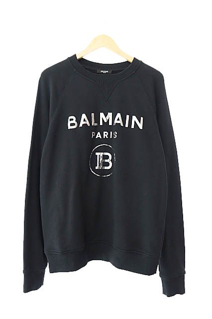 バルマン BALMAIN 23AW Metallic Flock Logo Sweatshirt メタリック