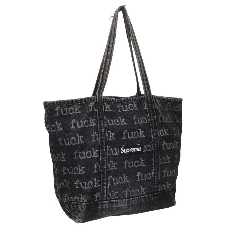 シュプリーム 13SS Fuck Design Denim Tote Bag デニムトートバッグ