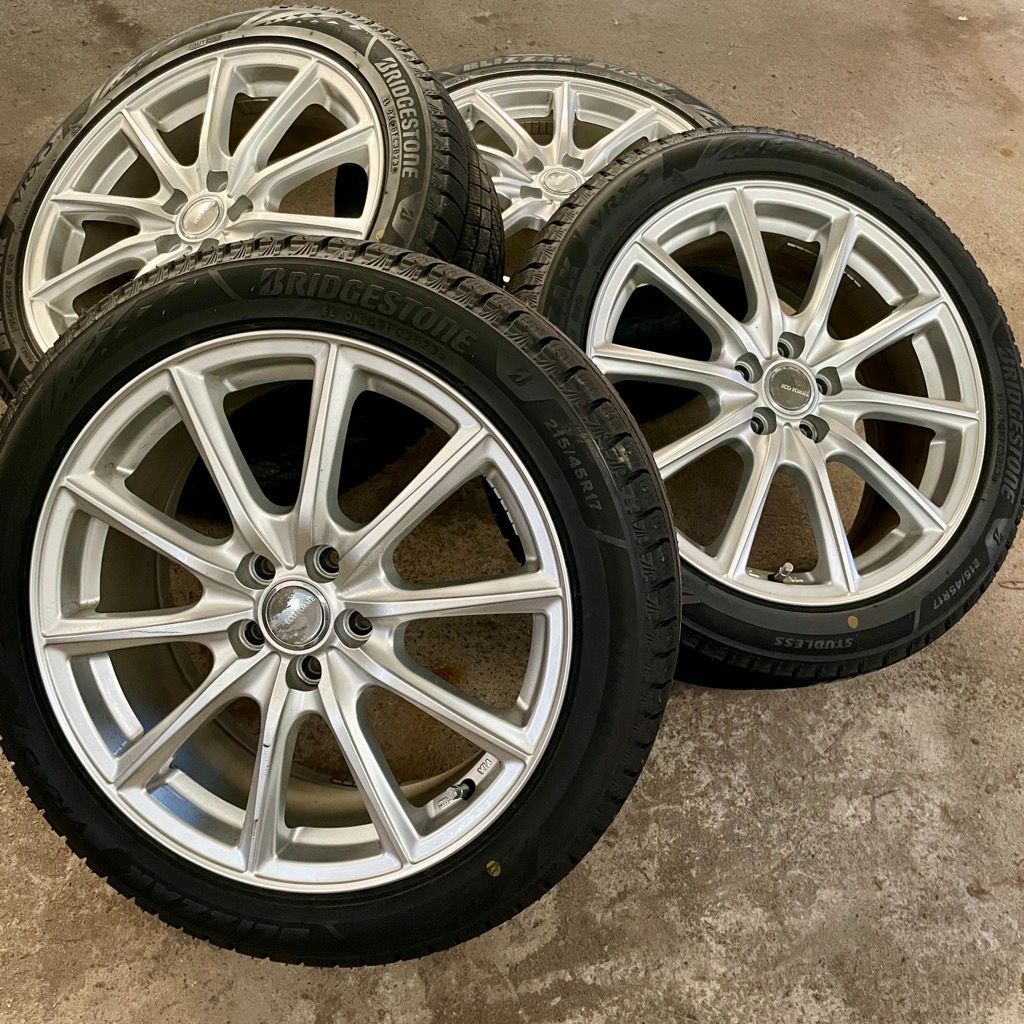 50系プリウス 215 45 R 17 スタッドレス VRX 3 アルミホイールセット4本 ECO FORME