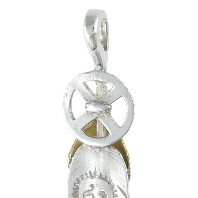 ゴローズ ハートホイールフェザー 大 ネックレストップ メンズ 大