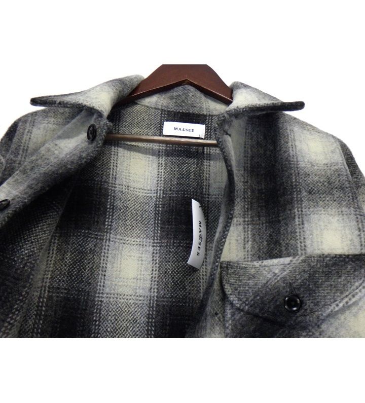 マシス MASSES 25AW 【 SHADOW CPO JKT 】 シャドウ チェック シャツ