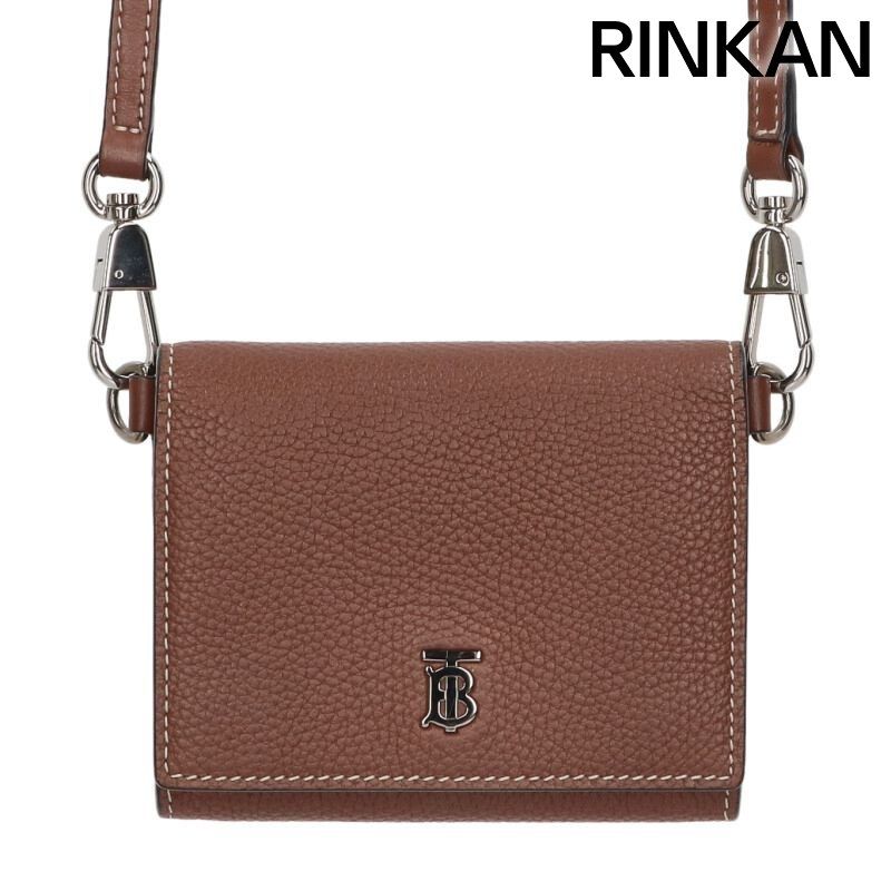 バーバリー TBロゴレザーショルダーウォレット財布 メンズ