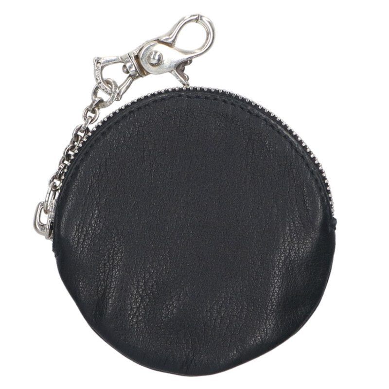 クロムハーツ ZIP PAPER CHAIN COIN POUCH W/CLIP ラウンドレザー