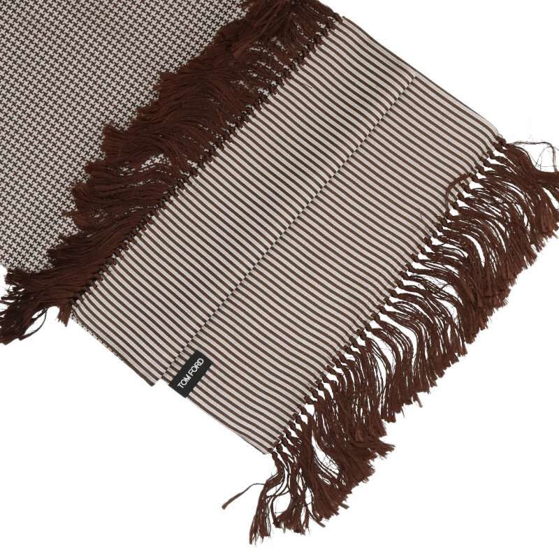 トムフォード 千鳥格子柄シルクマフラー メンズ - メルカリ