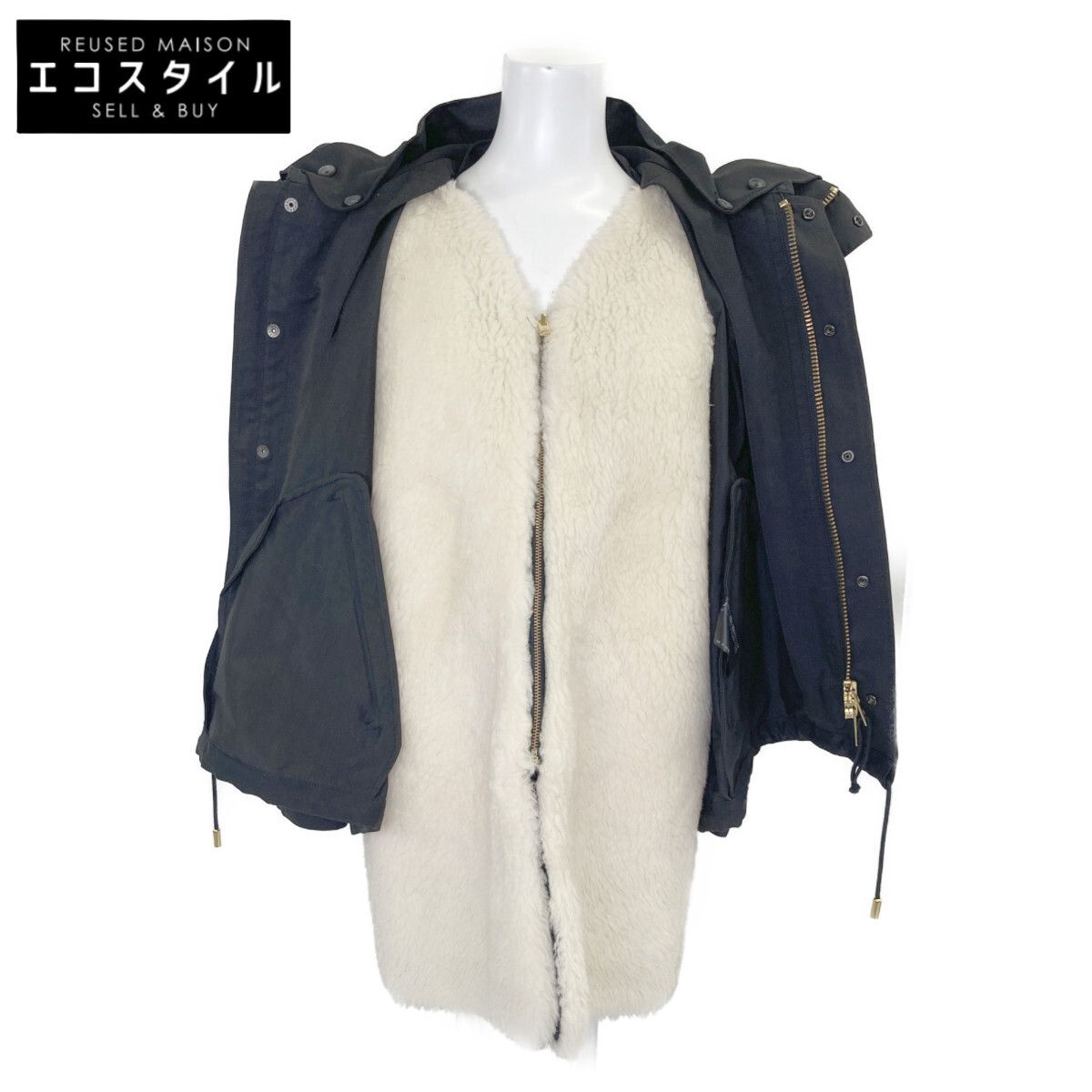THE RERACS ザ・リラクス 17FW-RECT-156L ﾌﾞﾗｯｸ M65 SHORT MODS COAT