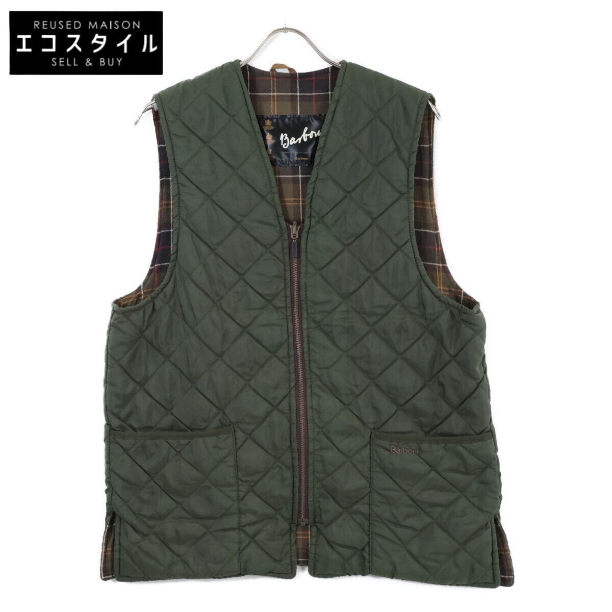 Barbour トップ バブアー 00年製 クラシックジップ インライナーベスト