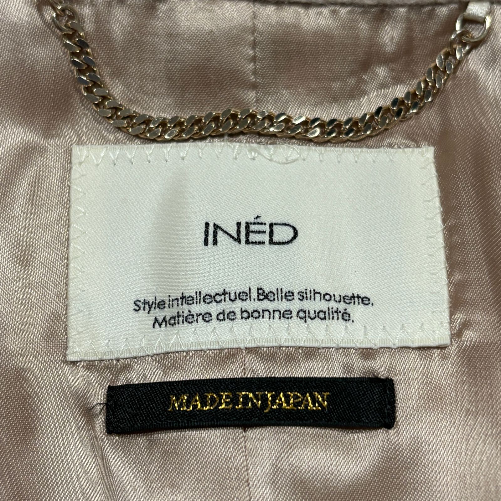 INED イネド カシミヤ 100％ ベルベットコート ロングコート 71