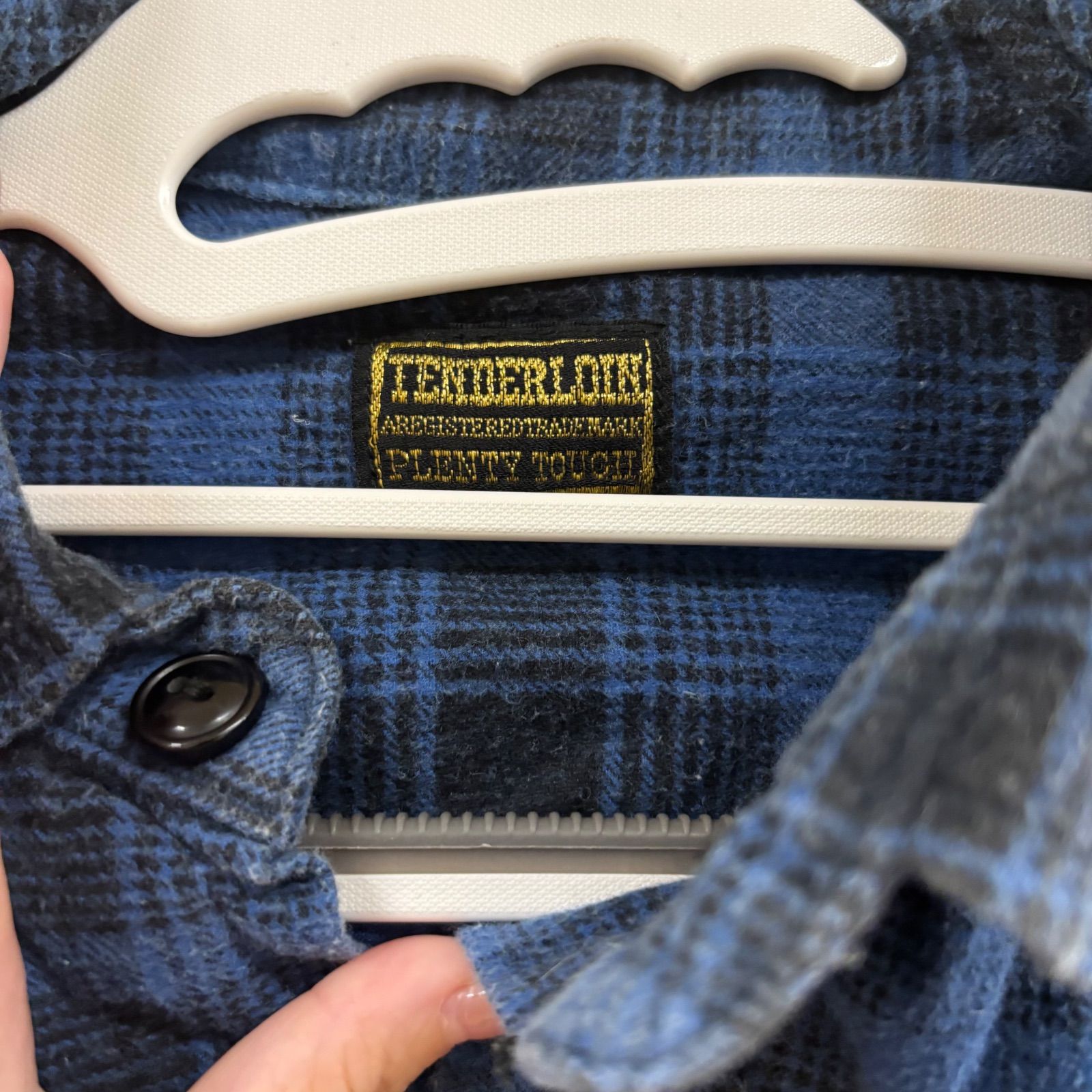 ◎ TENDERLOIN テンダーロイン チェックシャツ 長袖 ネルシャツ ブルー