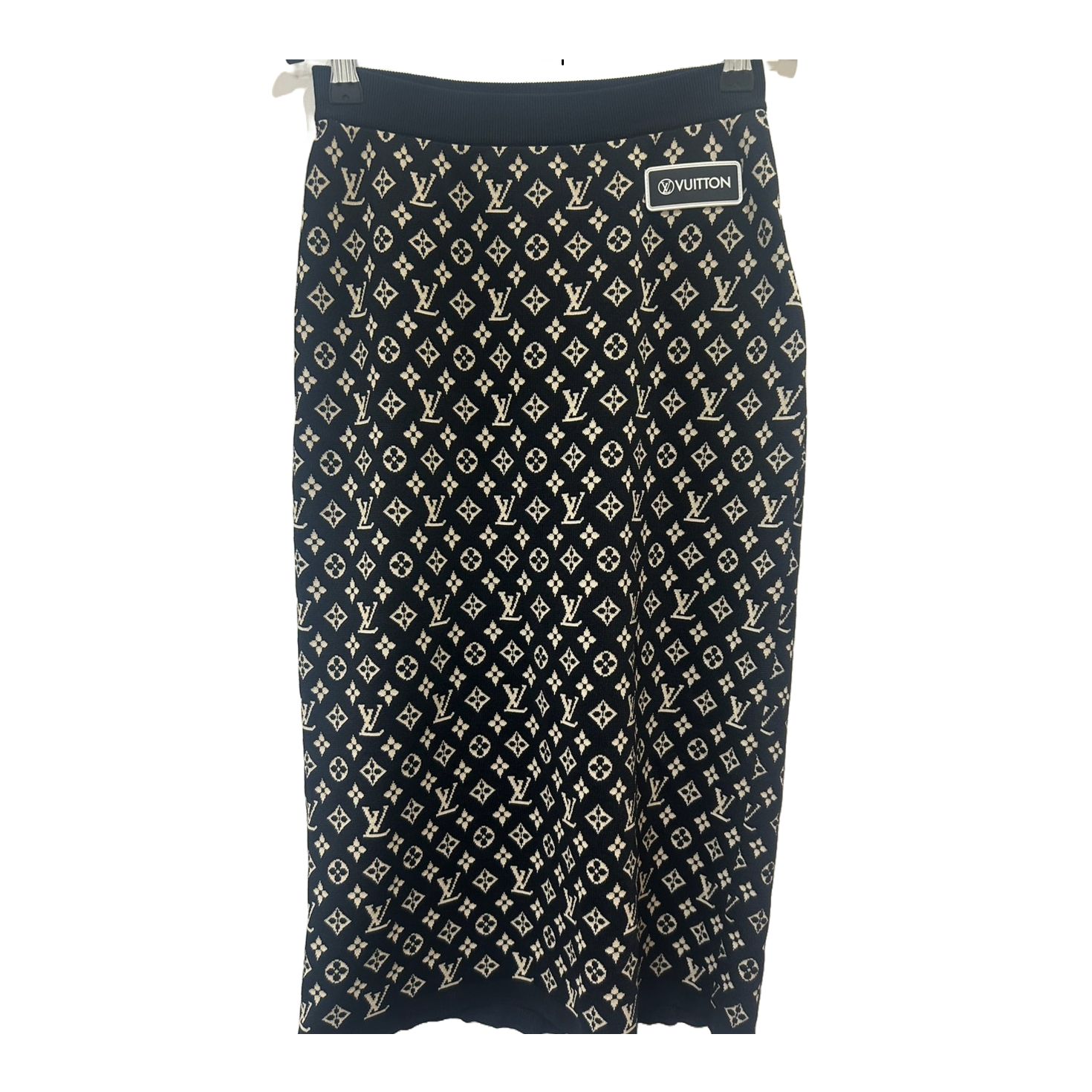 ルイ ヴィトン LOUIS VUITTON スカート ヴィタミンズスポーティ ニットスカート 1 A 93 IC モノグラムジャカード ブラック ベージュ RW 212 W FN 6 FLKZ 02 ＃S