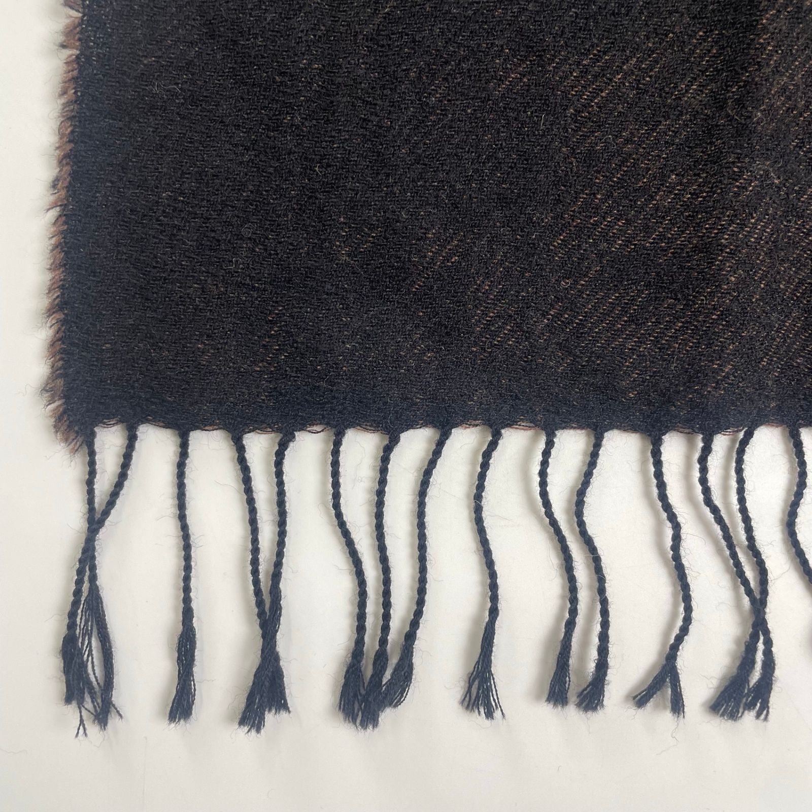 FENDI フェンディ / ロゴジャガードマフラー ブラウン×ブラック MADE