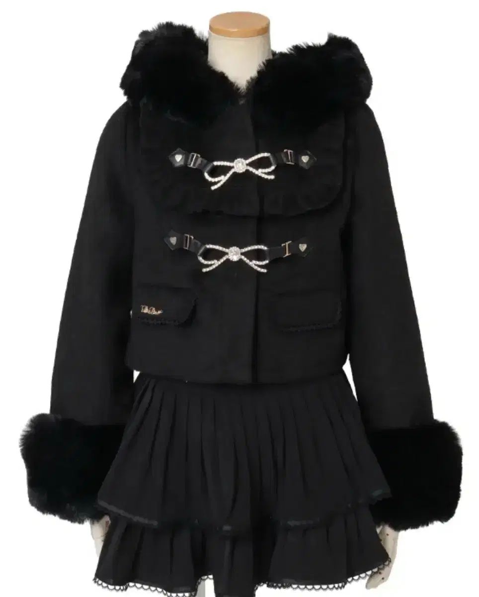 リズリサ（LIZ LISA）リボン ショートコート ブラック 量産型 地雷系