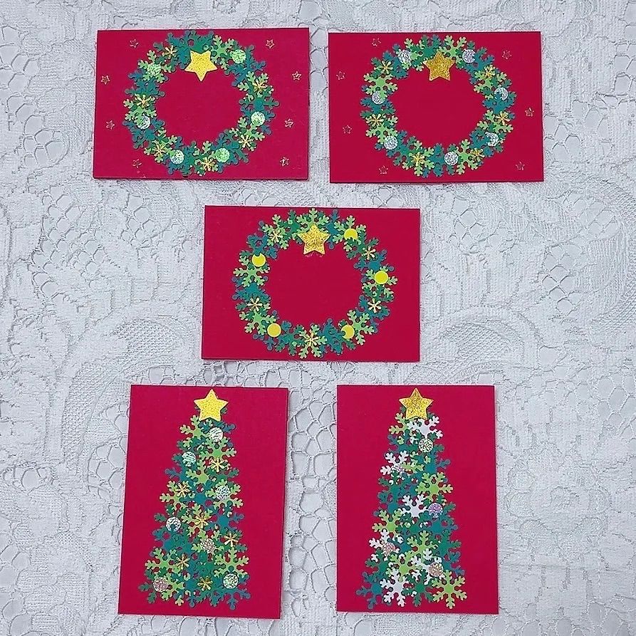 ハンドメイドクリスマスカード5枚 C-011 - メルカリ
