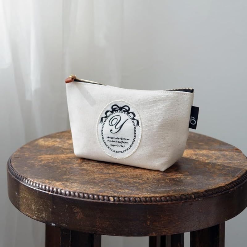 ☆彡帆布 ポーチ 日本製 イニシャル 刺繍 ポーチ (イニシャル【Y