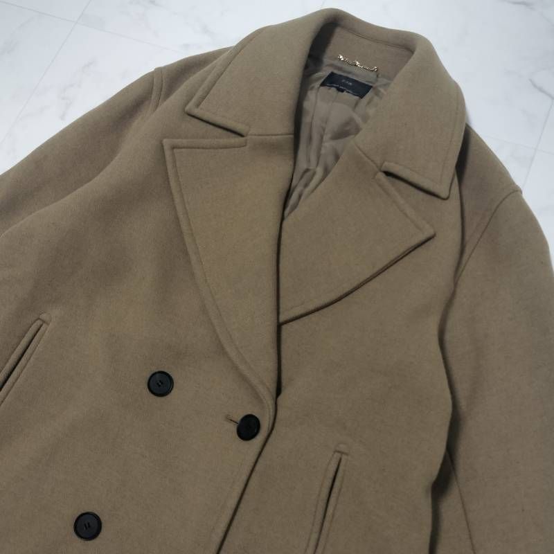【23区】ソフトメルトンPコート キャメル 40 L相当 ミドル丈コート撥水加工 23区 ソフトメルトンPコート ウールコート ベージュ・キャメル系