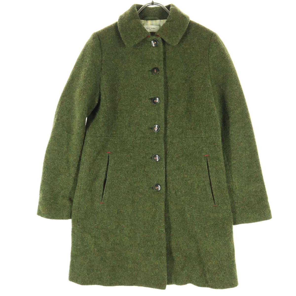 美品 Paul Smith ポールスミス ウールコート 38 カーキ レディース