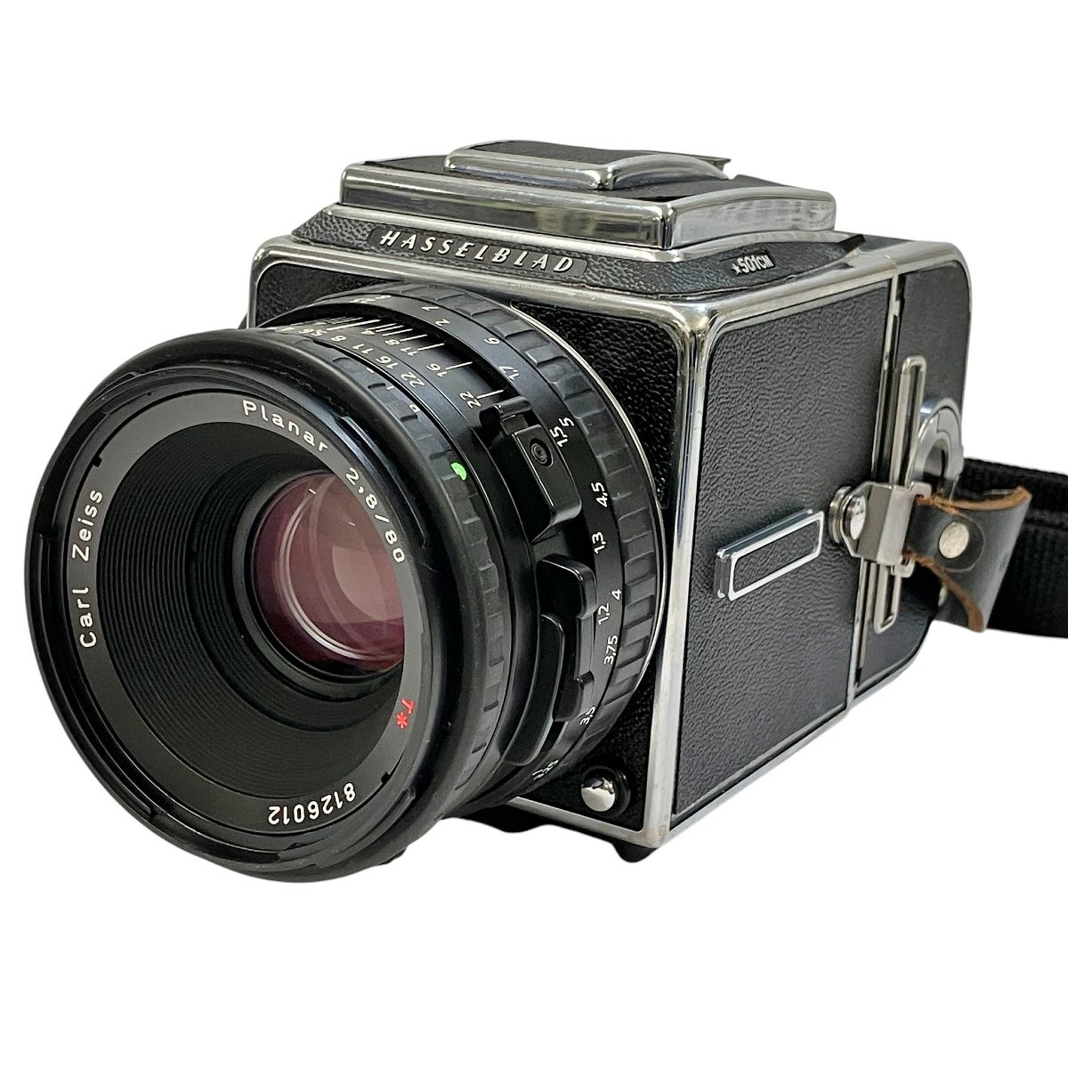 501 CM Carl Zeiss Planar T 80 mm F 2.8 ハッセルブラット 中判カメラ ツァイス プラナー レンズセット A 12 フィルムマガジン付