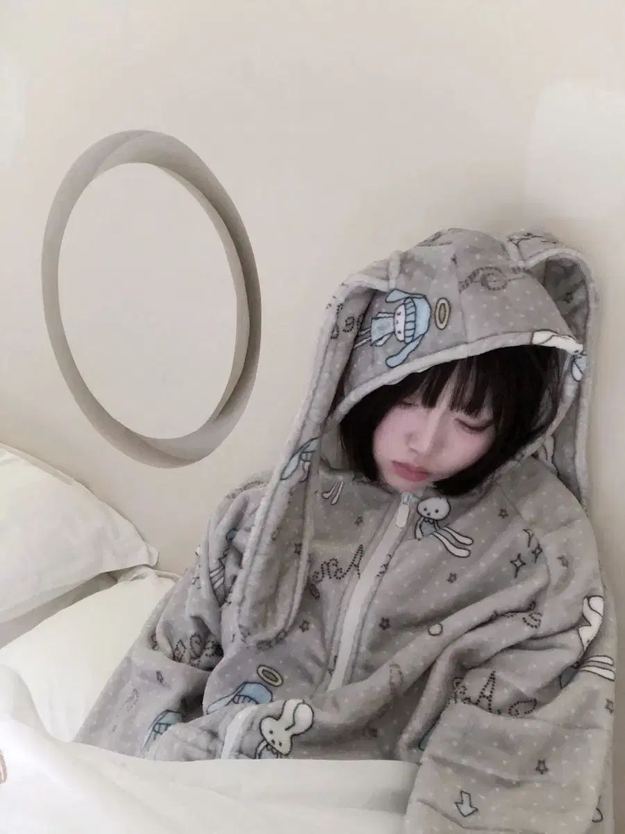 몽유うさぎパジャマセット フランネルうさぎイージーウェア