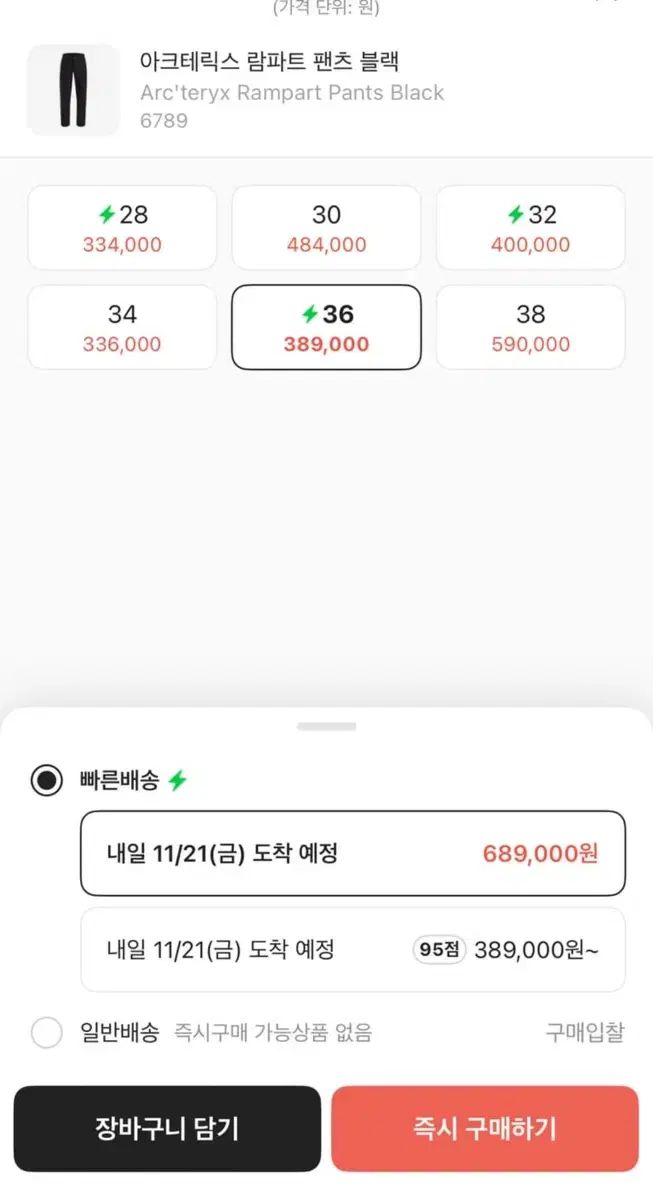 S級 ARC TERYX アークテリクス ラム파트 パンツ ブラック 36