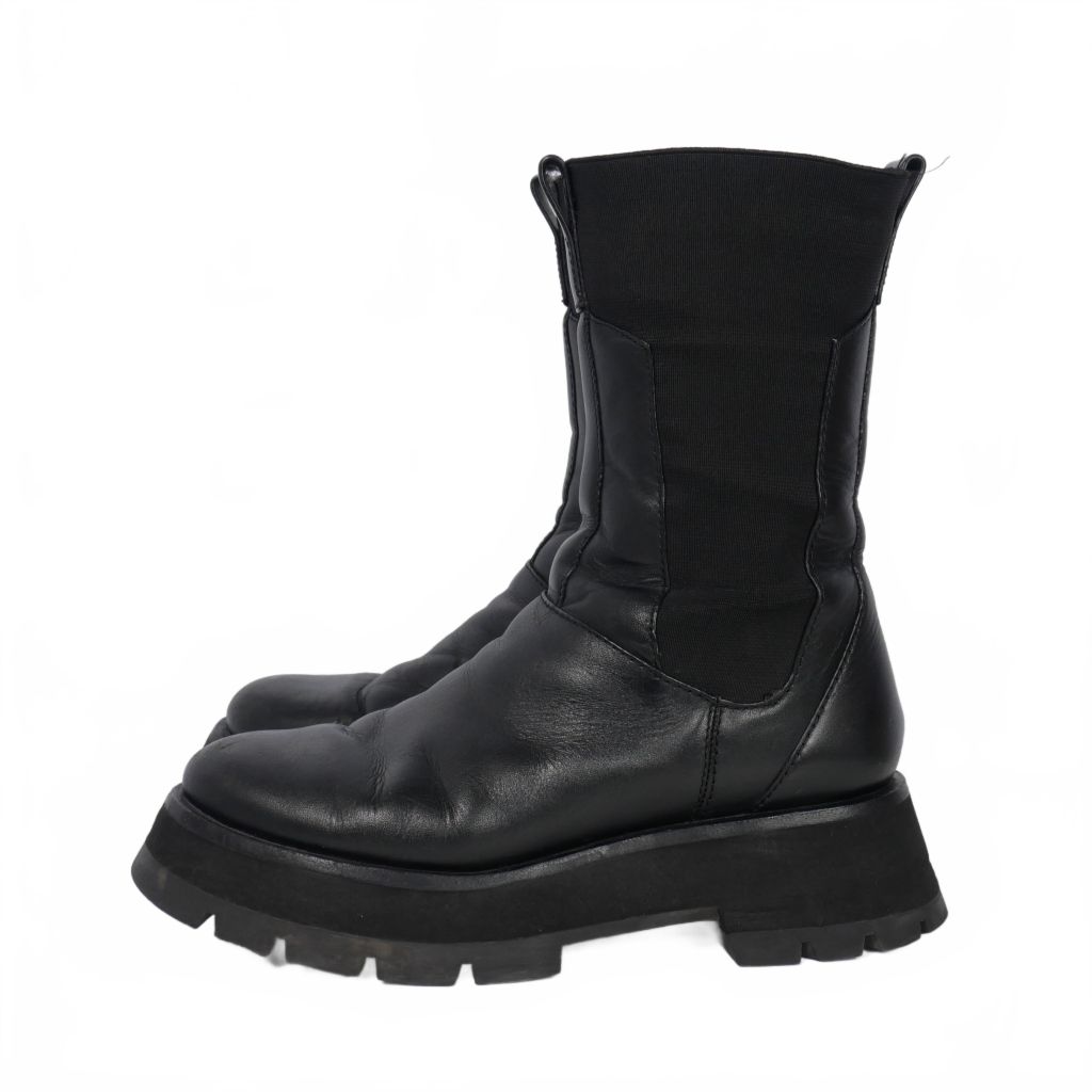 3.1 フィリップリム phillip lim KATE サイドゴア レザー ショートブーツ 37 黒 ブラック