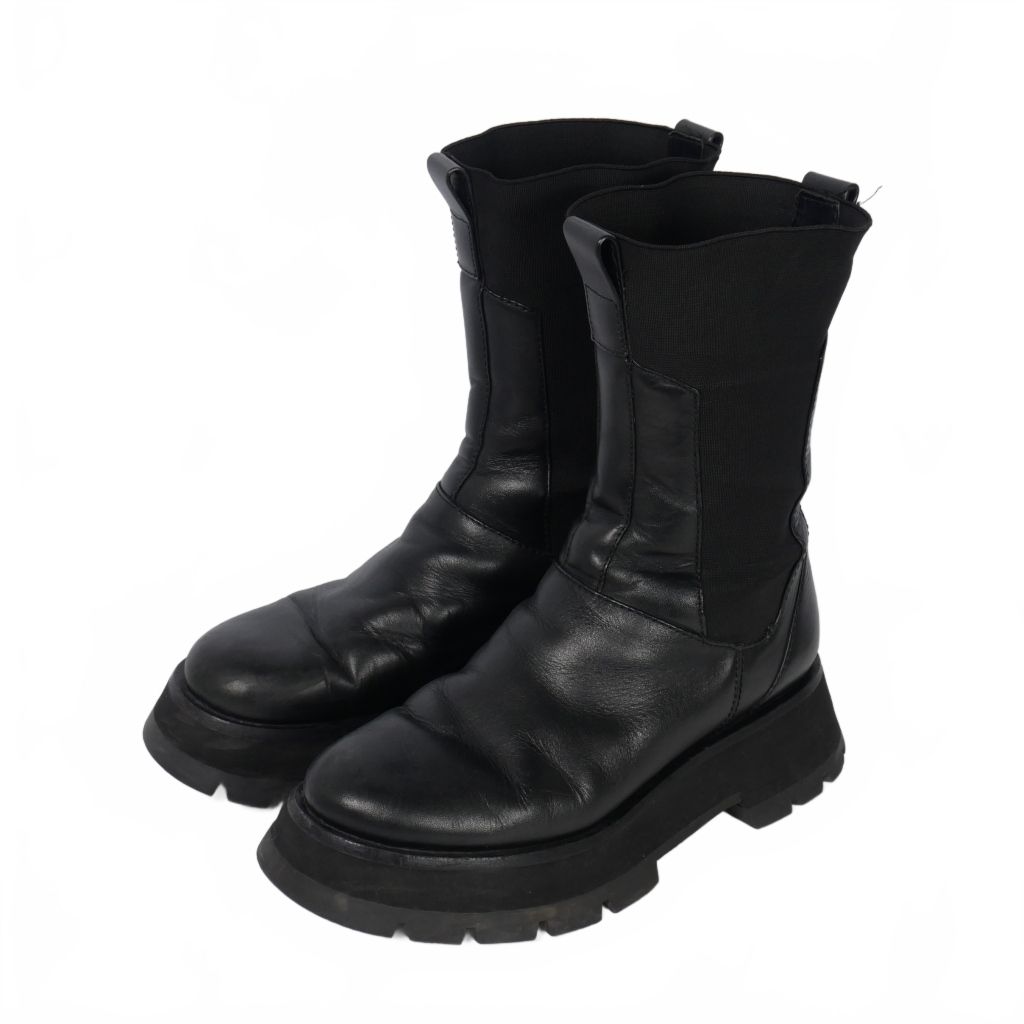 3 1 フィリップリム phillip lim KATE サイドゴア レザー ショートブーツ 37 黒 ブラック