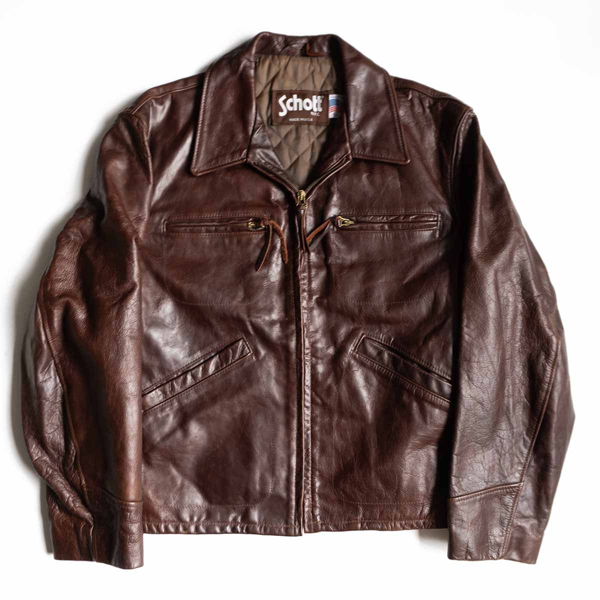 雰囲気抜群/ビッグサイズ】SCHOTT【634/シングルライダースジャケット