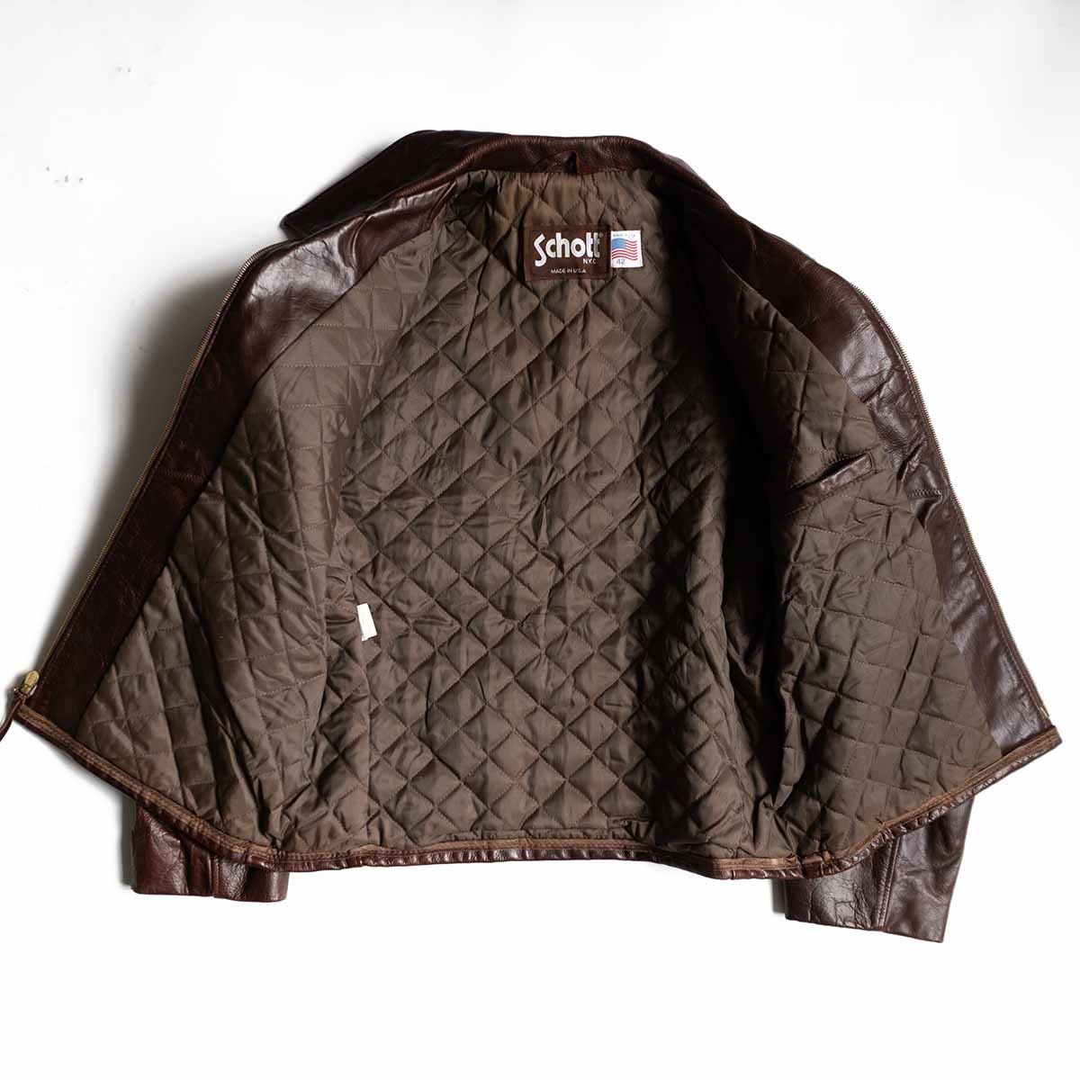 雰囲気抜群/ビッグサイズ】SCHOTT【634/シングルライダースジャケット