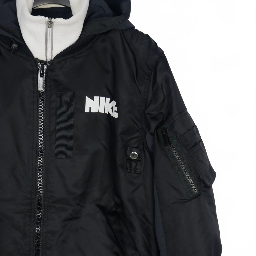 サカイ sacai × ナイキ NIKE レイヤード ボンバージャケット ブルゾン