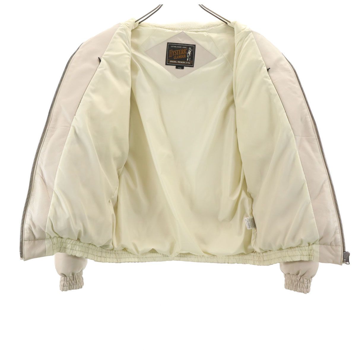 HYSTERIC GLAMOUR ヒステリックグラマー バックロゴ 羊革レザー ダウン 
