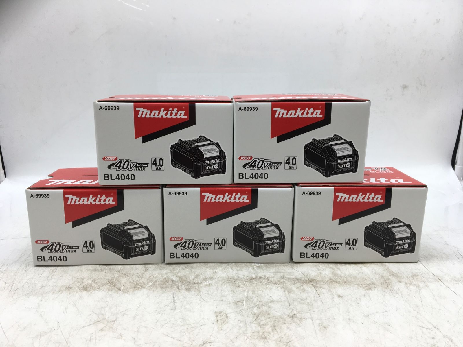 〇 5点セット Makita マキタ 40 vmax 4.0 Ahバッテリー BL 4040 エコツー M 02