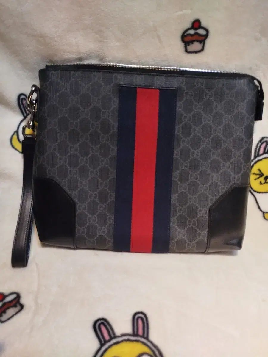 状態良し グッチ GG Supreme ウェブ クラッチバッグ