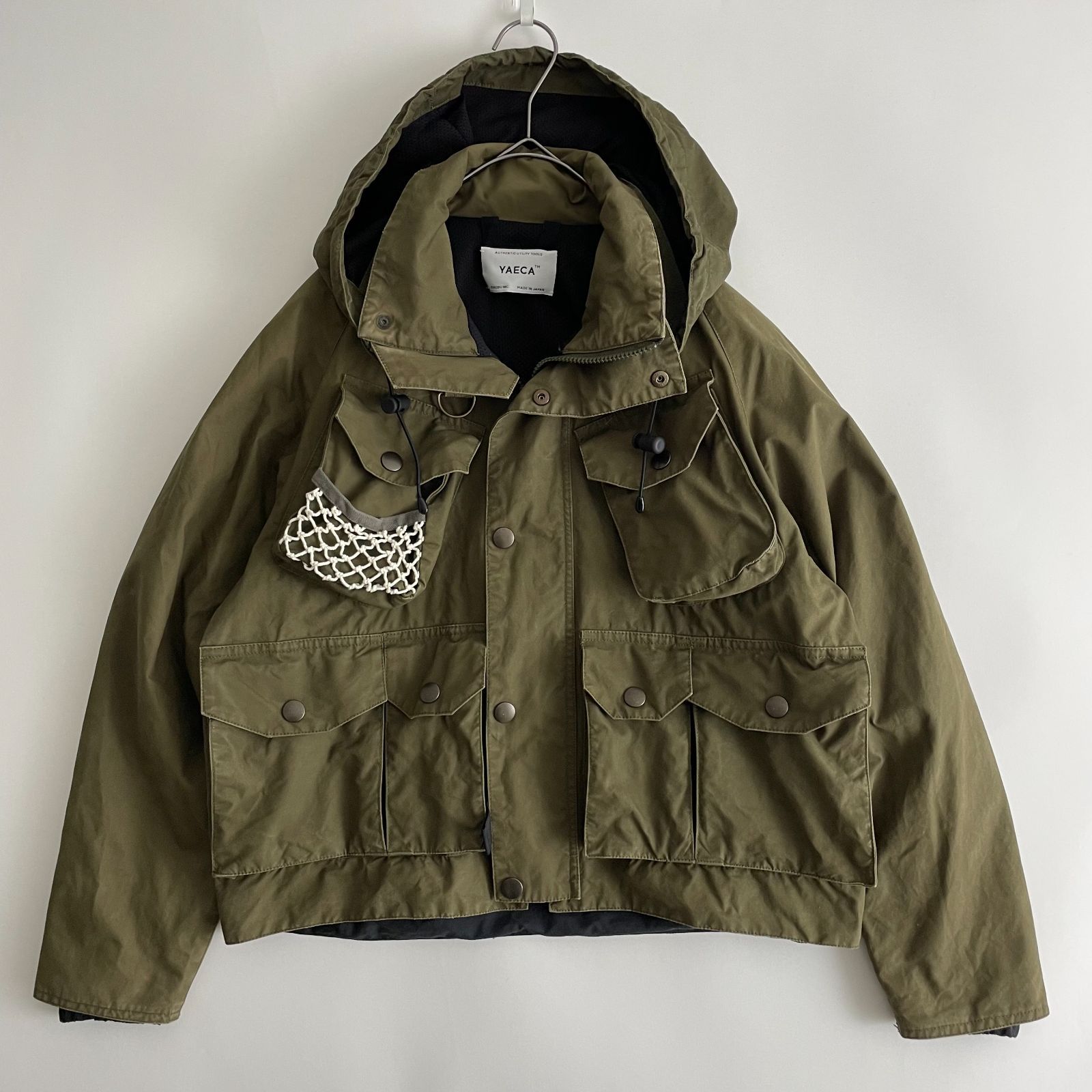 YAECA フィッシングジャケット オリーブ サイズS レア】YAECA size/XS (vha) -FISHING JACKET- 別注モデル フィッシング