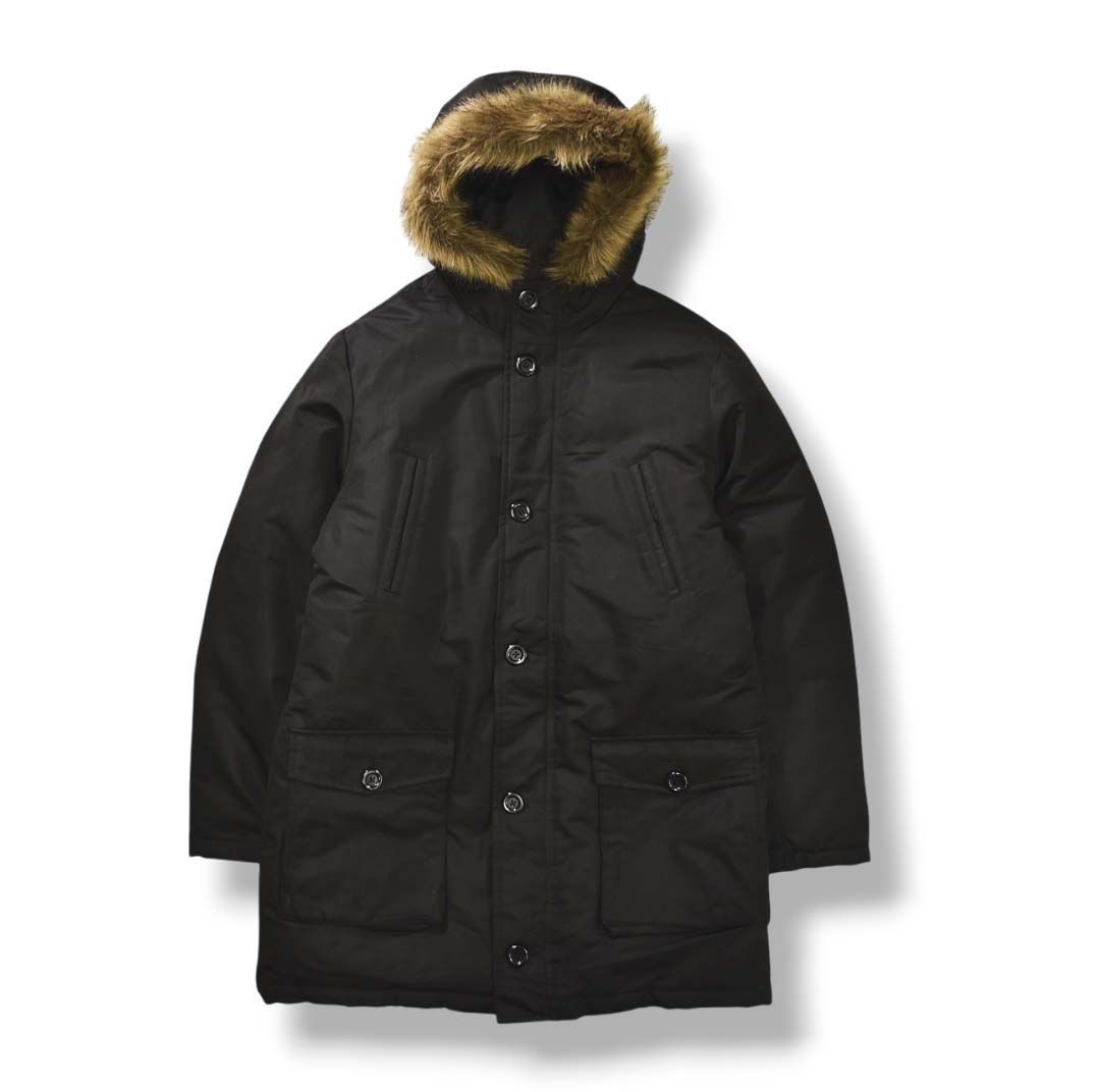 美品】 ギャップ GAP フーデット ファー ダウン ジャケット マウンテン 
