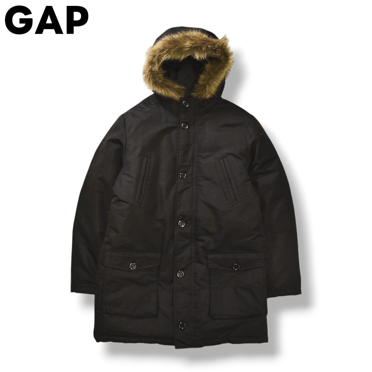 美品】 ギャップ GAP フーデット ファー ダウン ジャケット マウンテン 