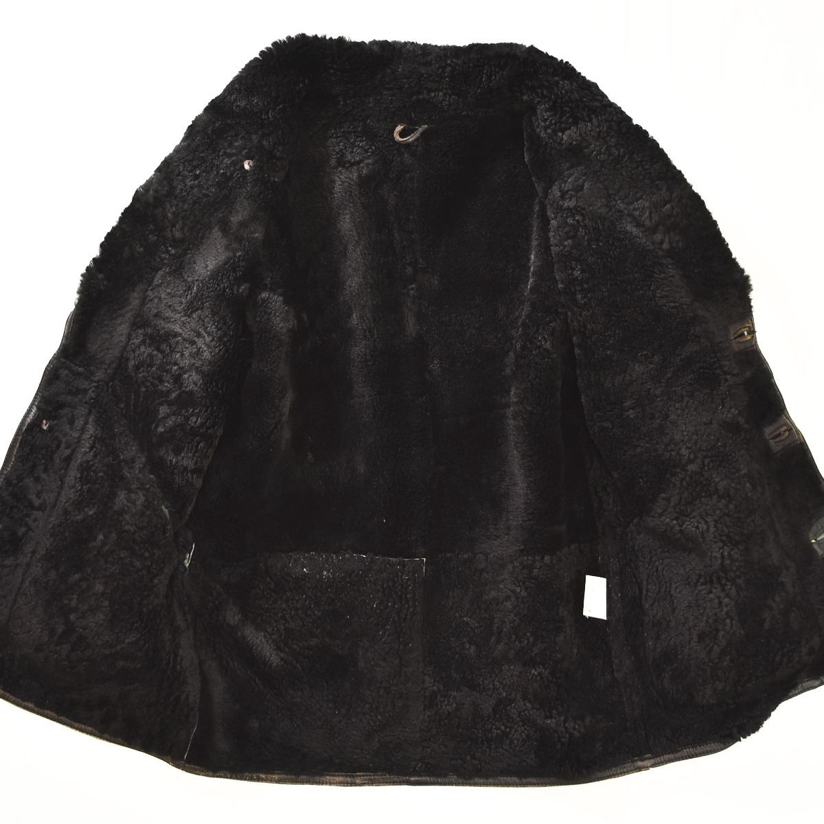 本革】 90s ヴィンテージ unknown ムートン レザー ジャケット 羊毛皮