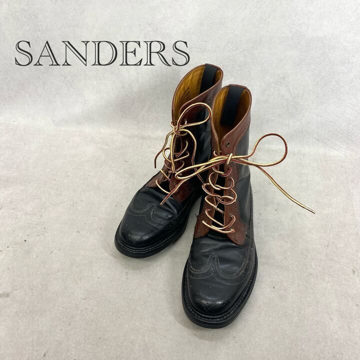 SANDERS サンダーズ ウィング カントリー レースアップ ブーツ 8860 B シューズ レザー US 9 ブラウン 27 cm メンズ 靴
