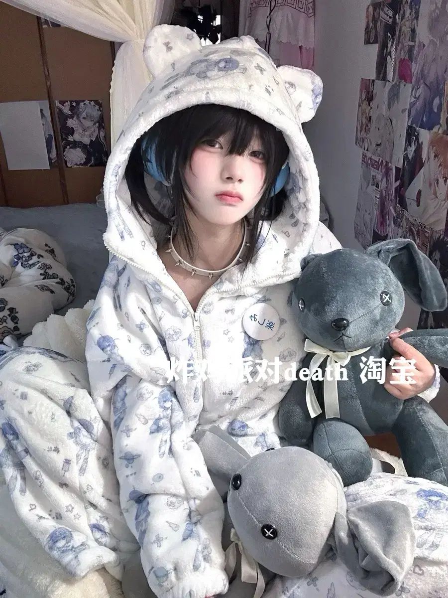 フランネル アクア サブカルチャーパジャマセット