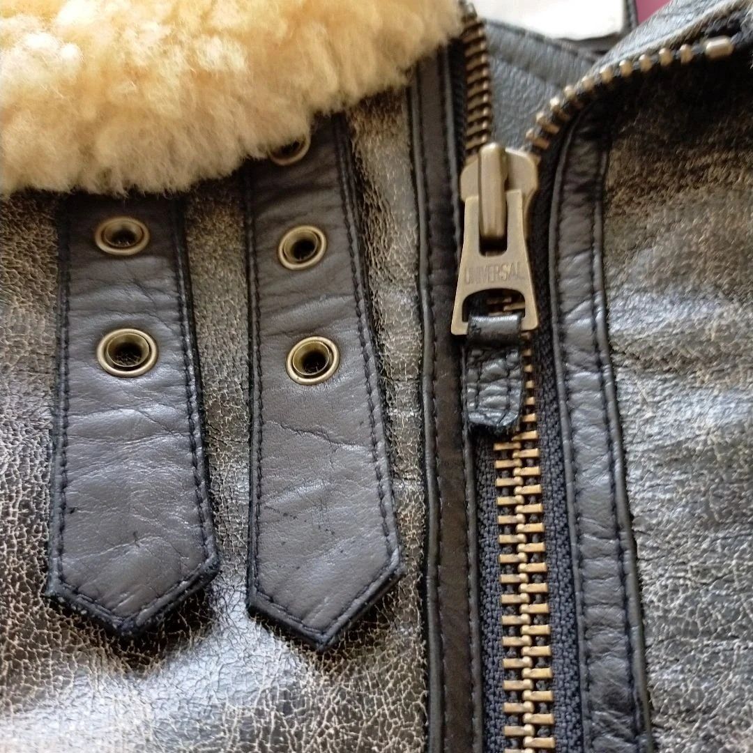 高橋愛着用】STUDIOUS アンティークレザービッグブルゾン ムートン