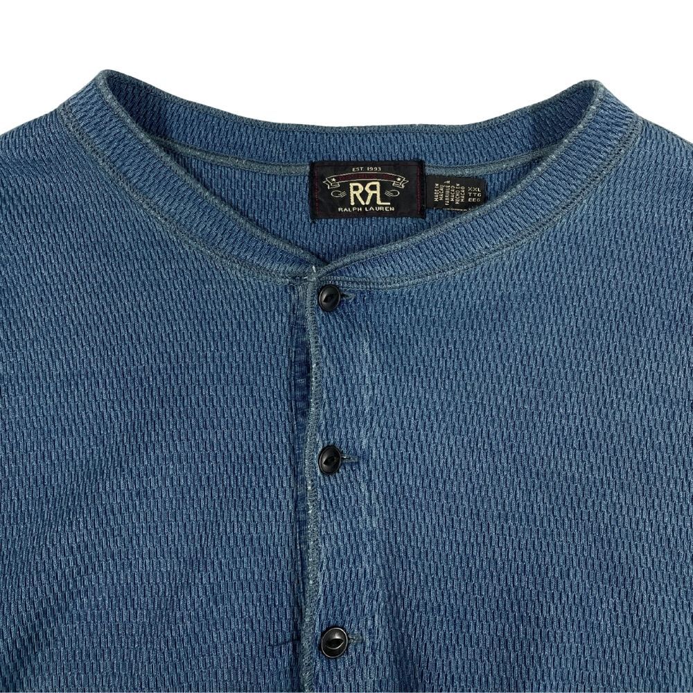 RRL ダブルアールエル インディゴ ヘンリーネック サーマル ロング