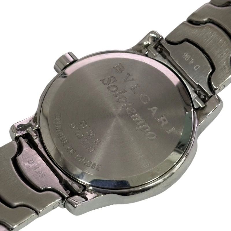  BVLGARI ブルガリ ソロテンポ ST 29 S 腕時計レディース クオーツ ブラック文字盤 動作品 腕時計(クォーツ) 腕時計(アナログ)