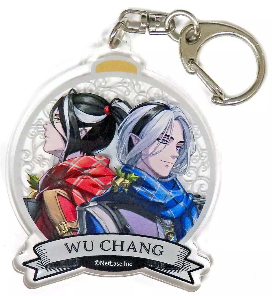 中古】キーホルダー 白黒無常(謝必安＆范無咎) アクリルキーチェーン