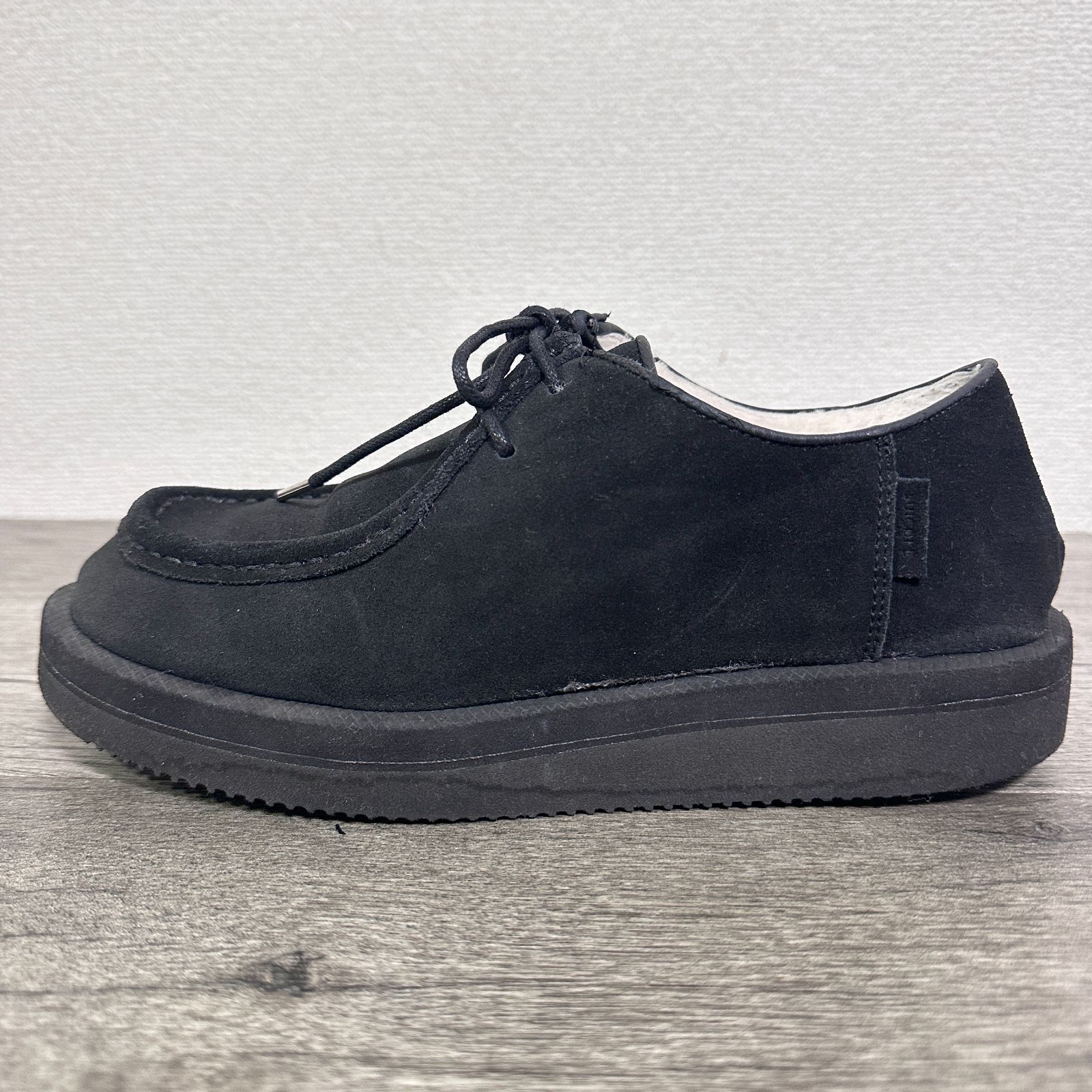 suicoke チロリアンシューズ SUICOKE ムートンシューズ 裏ボア チロリアンシューズ 24cm ブラック