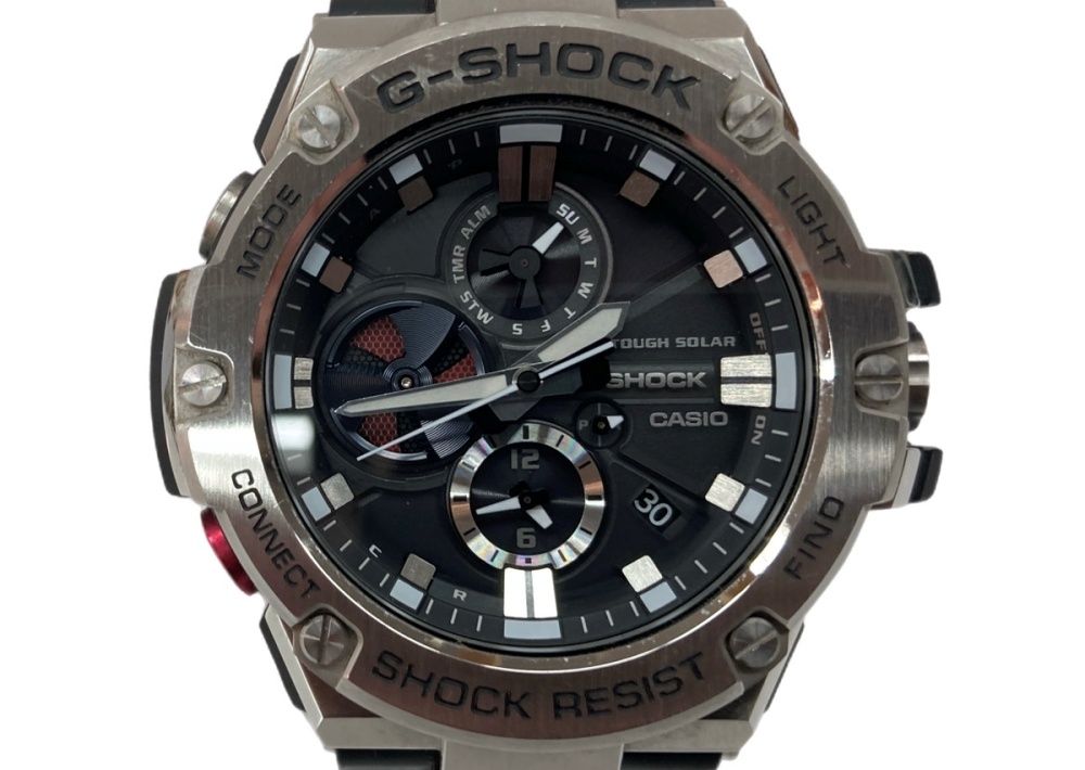 ジーショック G SHOCK CASIO カシオ STEEL 耐衝撃構造 20気圧防水 アウトドア 腕時計 ウォッチ 5513 銀 黒 GST B 100 メンズ腕時計ブラック 104 T 35