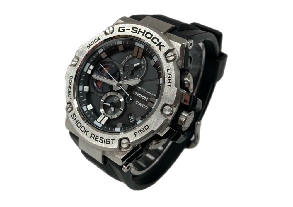 ジーショック G SHOCK CASIO カシオ STEEL 耐衝撃構造 20気圧防水 アウトドア 腕時計 ウォッチ 5513 銀 黒 GST B 100 メンズ腕時計ブラック 104 T 35