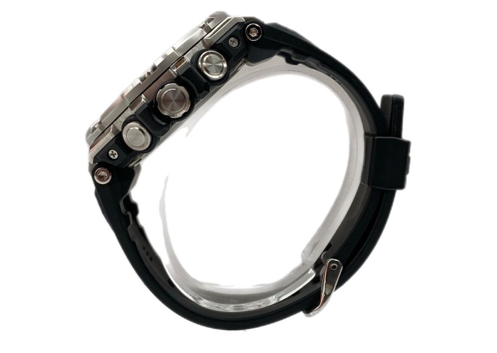 ジーショック G SHOCK CASIO カシオ STEEL 耐衝撃構造 20気圧防水 アウトドア 腕時計 ウォッチ 5513 銀 黒 GST B 100 メンズ腕時計ブラック 104 T 35 ラバーベルト 時計