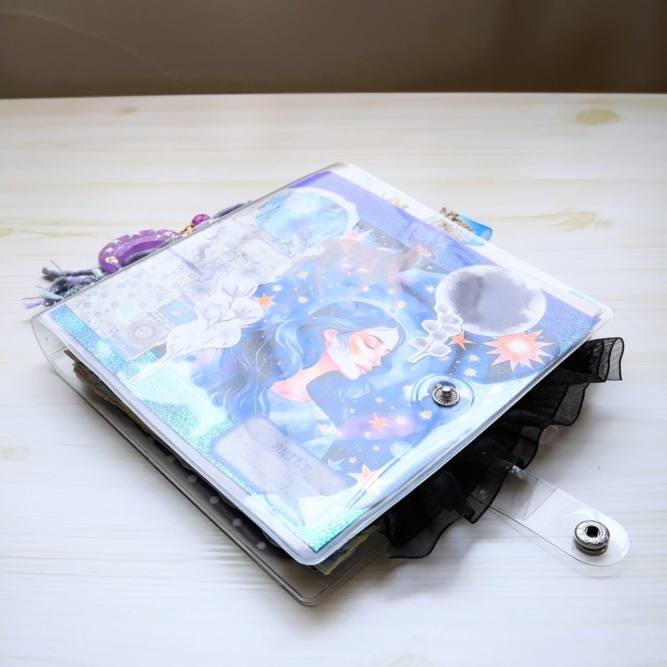 MOON コラージュノート コラージュ ノート バインダー 手帳 3穴 B7 手作りノート カラフル